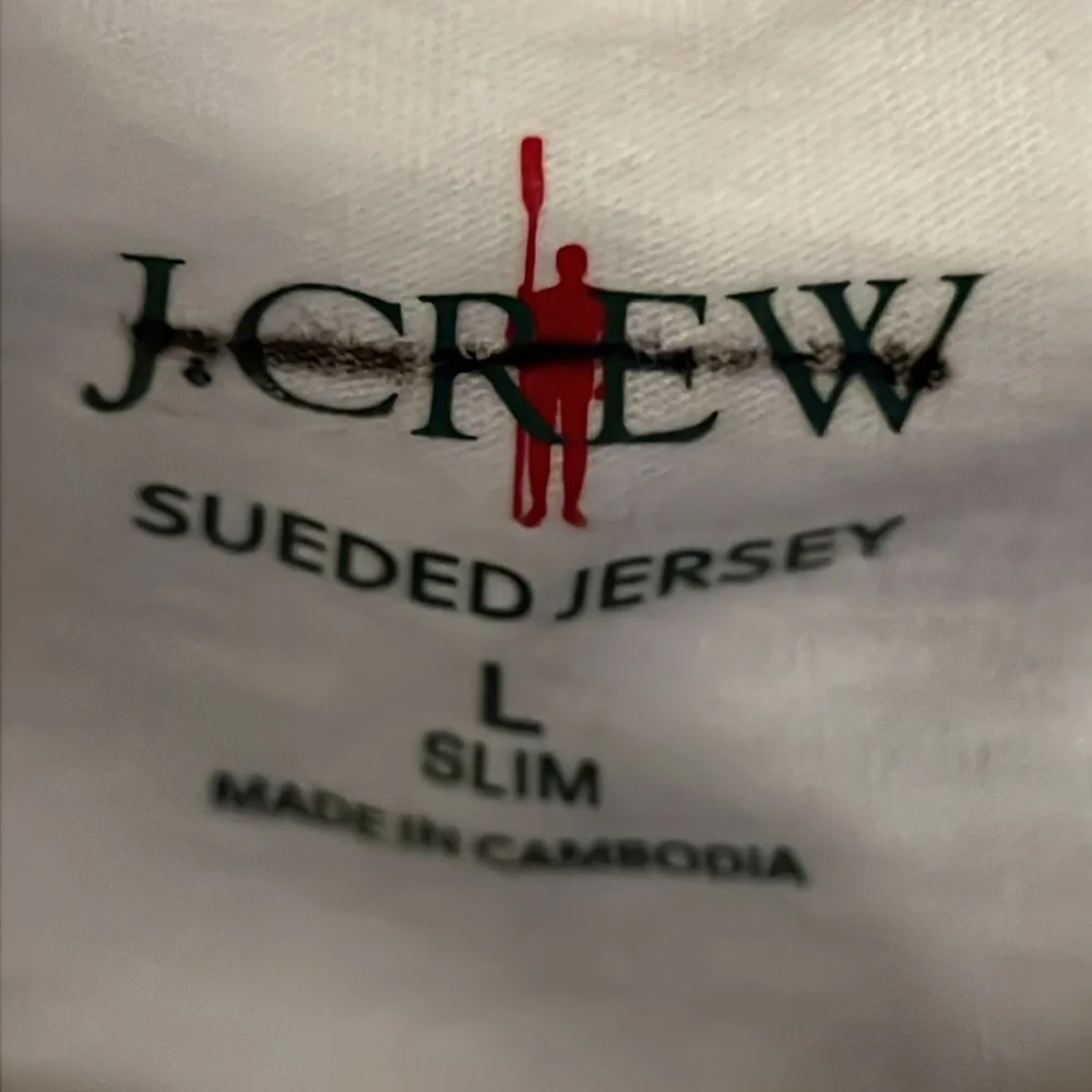 J. Crew Men Short-sleeve sueded cotton henley Shirt Size Large
